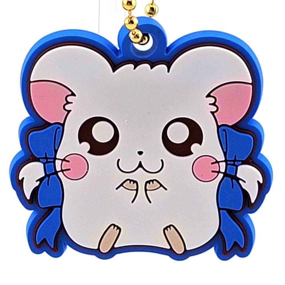 Bijou - Hamtaro White Rubber Keychain